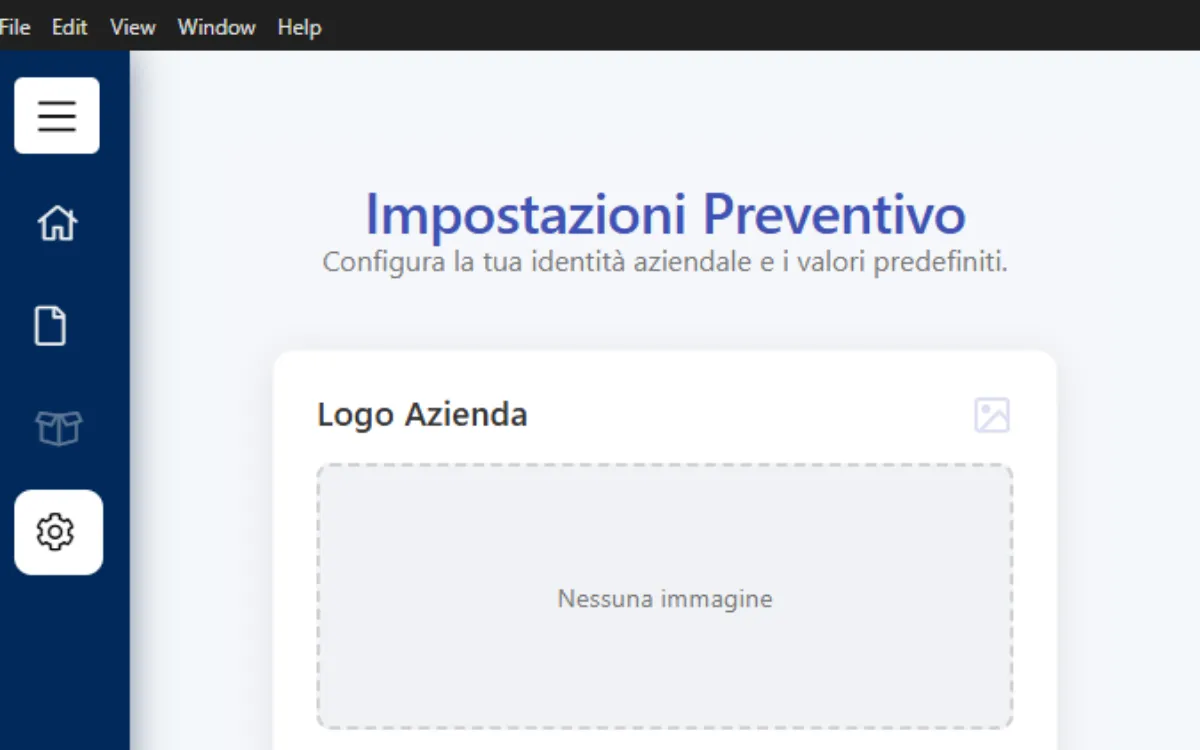 Screenshot interno: IL Preventivo